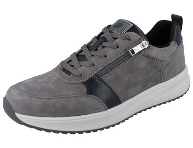 Waldläufer Gonamic H Matti Herren Schnürschuhe Sneaker Halbschuhe grau Velour