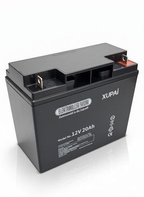 Blei-Gel-Akku 12V 20Ah E-Roller Akku Quad Batterie E-Mobil Klemmen