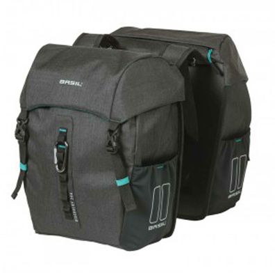 BASIL Doppeltasche "Discovery 365D M" Volumen: 18 schwarz melee