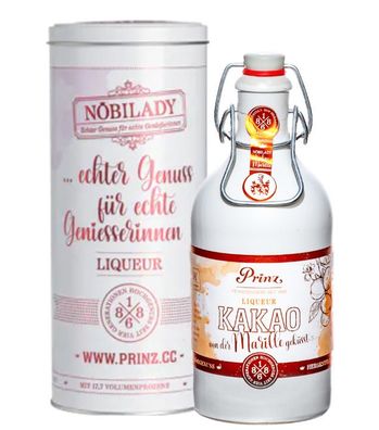 Prinz Nobilady Liqueur Kakao-Marille in Metalldose (17,7 % vol, 0,5 Liter)