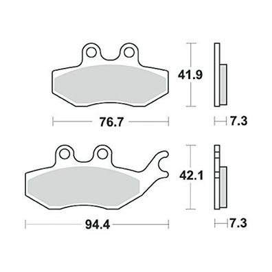 TRW Bremsbelag "MCB 796" Satz Typ Organisch