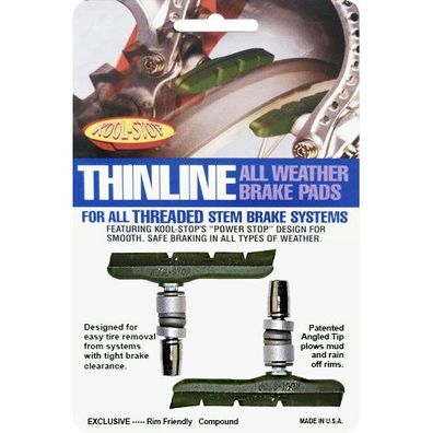 Bremsschuh V-Brake -Thinline-, T2 grün / keramik, Kool-Stop, T2-336