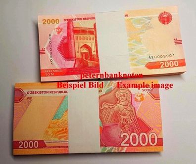 Usbekistan / Uzbekistan Bundle 100x 2000 Sum (2021)#632 Unc. P W87