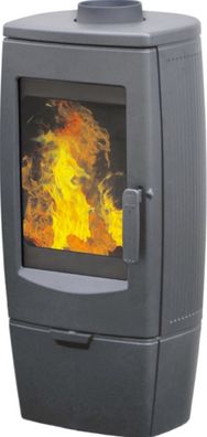 EEK A+ Design-Gusseisenofen Plamen Gala Grau 8kW, Kaminofen raumluftunabhängig