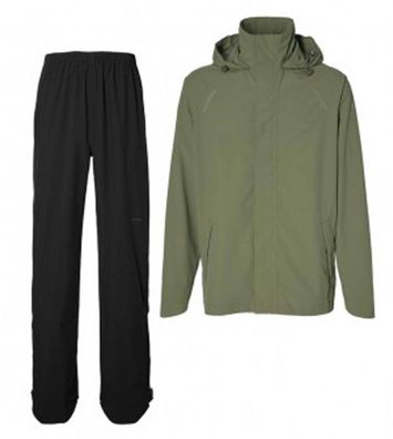 BASIL Regenanzug "Hoga Unisex" Material: 2-lagig l Größe 3XL, oli