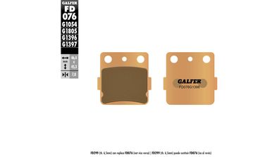 GALFER Bremsbelag "FD076" Satz G1396, Sinterm