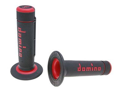 DOMINO Griffgummi "A020" Typ: Offroad, geschlossen schwarz / rot