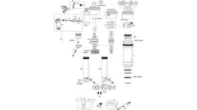 Rockshox Federbein Deluxe A1-B2 2017-2022 für Super Delu