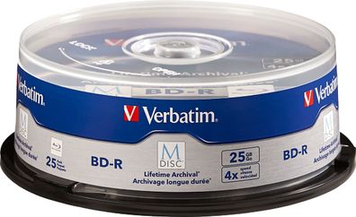 Verbatim M-DISC BD-R 25GB/1-4x Cakebox (25 Disc)