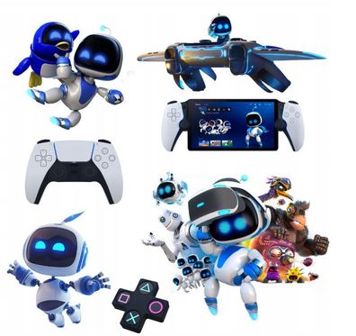 Astro Bot Essbar Roboter Tortenaufleger Torte Geburstag Zuckermasse + NAME a01