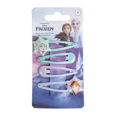 Disney Frozen Haaraccessoires – 4 Stück Kinder Haarspangen für Alltag & Party
