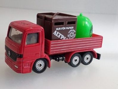 Mercedes Actros Pritsche + Altpaier Glas Container Siku 0813 0814 0828