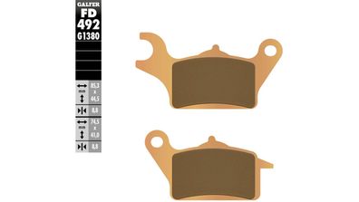GALFER Bremsbelag "FD492" G1380, Sinterm