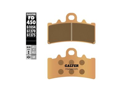 GALFER Bremsbelag "FD450" Satz G1370, Sinterm