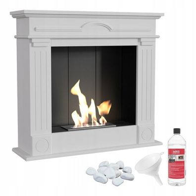 Portal Bioethanolkamin December TÜV weiß rechts Selbstmontage Set