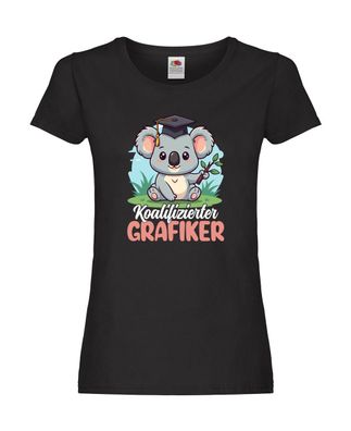 Koalifizierter Grafiker | Grafik Design Damen Shirt Schwarz