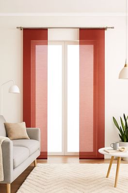 2x Vorhang 245x57cm Schiebevorhang Gardine transparent Flächenvorhang Vorhänge