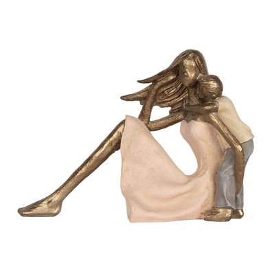 Clayre & Eef Dekorationsfigur Frau 23x9x16 cm Goldfarbig Kunststoff (Gr. 23x9x16 cm)