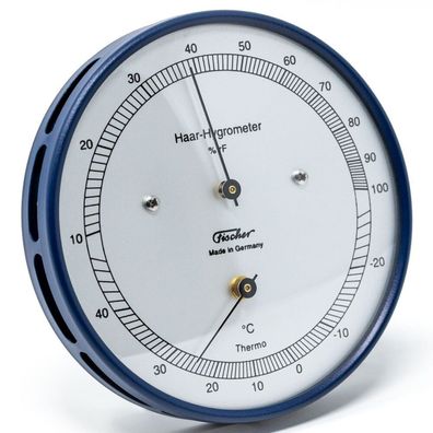 Fischer - 111.48T - Haar-Hygrometer mit Thermometer 103mm