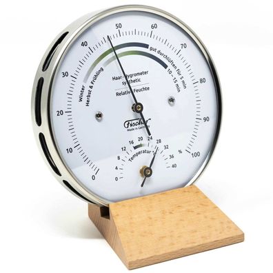 Fischer - 122.01HT-02 - Wohnklima-Hygrometer mit Thermometer 103mm