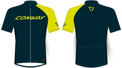 CONWAY Kurzarmtrikot "Pro Jersey SS" 100 dark blue / acid, Gr. S