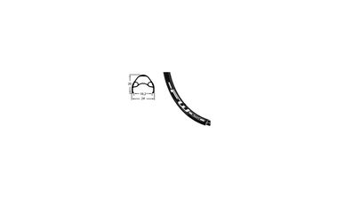 RODI Felge "FW Disc" 19-622 (28"), 36 Loch Alumini schwarz matt