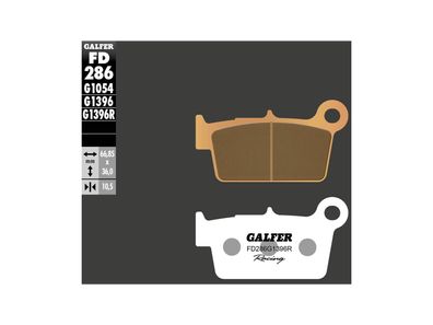 GALFER Bremsbelag "FD286" Rennsportartikel, nicht G1396R, Sinter