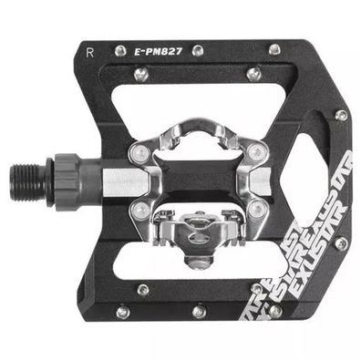 Pedale PM827 schwarz Exustar, Half-Clipless, Messingschlager, 311867