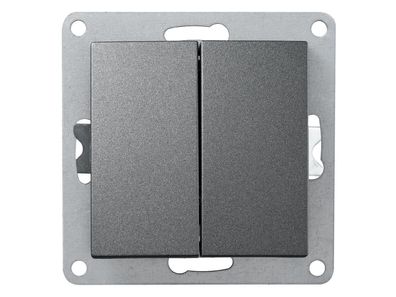 Taster McPower ''Flair'' 2-fach, 250V /10A, UP, anthrazit