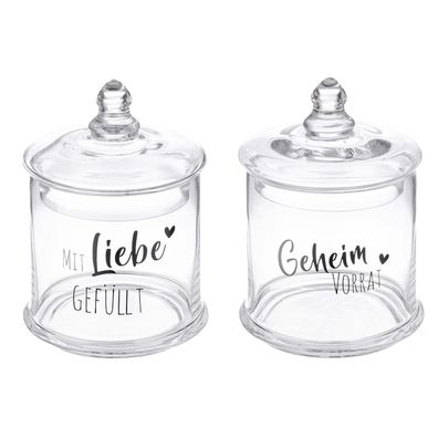 Gilde Vorratsglas, Spruch, Glas, klar, H. 18 cm, D. 13 cm 51998 4063387519981 2