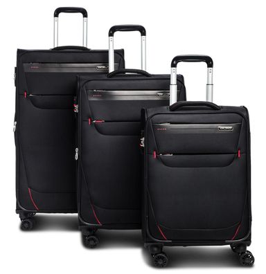 Worldpack Trolley-Set "Denver" 50/60/70 cm * schwarz