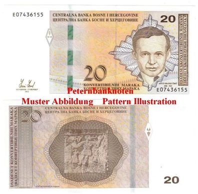 Bosnien H. / BOSNIA 20 Convertible Maraka 2012 Unc P 82a 61695#