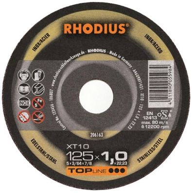 Rhodius Trennscheibe "XT10 MINI"Form 41, Ø1 65MM Rhodius