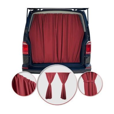 Maß Gardinen Sonnenschutz für Peugeot Boxer H2 Heckklappe Vorhänge Rot