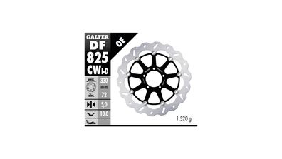 GALFER Wave Bremsscheibe "DF825", Typ CW - schwimmend, links