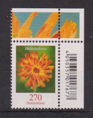 BRD 2019 postfrisch Ecke oben rechts Blumen MiNr. 3475 Habichtskrau