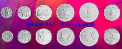 Indien / India KMS. 1988-2010 Unc 6 Münzen 6295#
