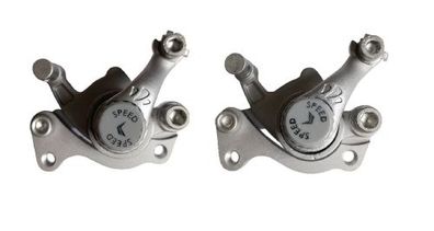 Bremssattel Set Bremse Bremsbeläge links/rechts silber Miniquad 49cc Pocketbike Quad