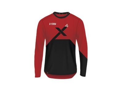 G-FORM Langarmshirt "Pro-X4" SB-verpackt red/black, Gr. XL (Brustumfang 114-127 cm)