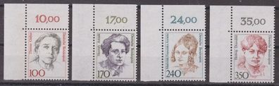 BRD 1988 postfrisch Ecke oben links MiNr. 1390-1393 Frauen der deutschen Geschichte