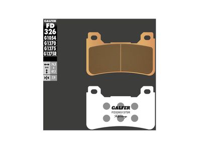 GALFER Bremsbelag "FD326" Rennsportartikel, nicht G1375R, Sinter