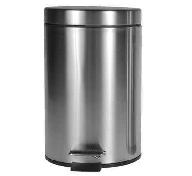 HomeLine 5 L Tretmülleimer Tret-Abfalleimer Mülleimer 613-400542 silber