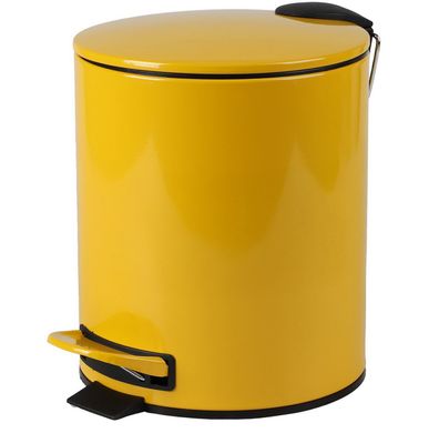 Urban Living 5 Liter Tret-Mülleimer Kosmetikeimer Tretmülleimer 44039 gelb