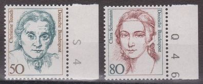 BRD 1986 postfrisch Rand rechts MiNr. 1304-1305 Frauen der deutschen Geschichte
