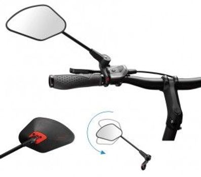 Fahrradspiegel Krampe KF Sport Typ A mittlere Aussenklemmung schwarz