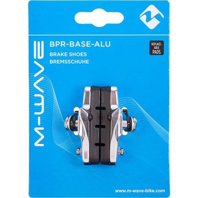 Bremsschuh M-Wave BPR-RR-Base, Rennrad schraub, symm, silber 55mm, 1 Paar, für