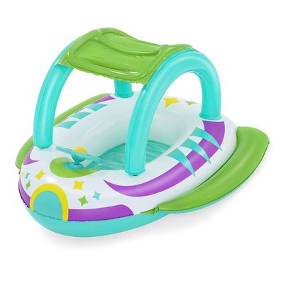 Space Splash™ Kinder-Schlauchboot Raumschiff mit Sonnenschutzdach 107 x 112 cm