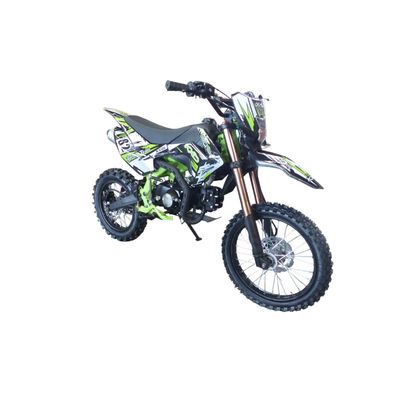 125cc Dirtbike Cross Pitbike Cross Bike KXD 609 E+K 17/14 Zoll Lichtmaske Grün
