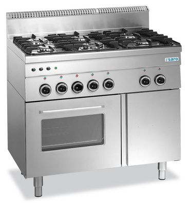 Gastronomie Saro SARO GasherdOfenGrill, 6 Brenner, 600 Line, 6SFA6