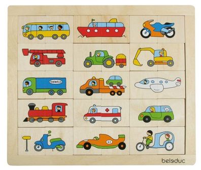 Kindergarten Match Mix TransportHolzpuzzle, ahrzeuge Vorschule